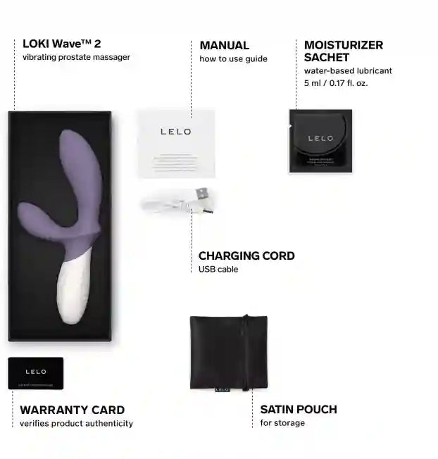 Lelo | Loki Wave 2 | L'Ingénierie du Massage Wave-Motion Noir
