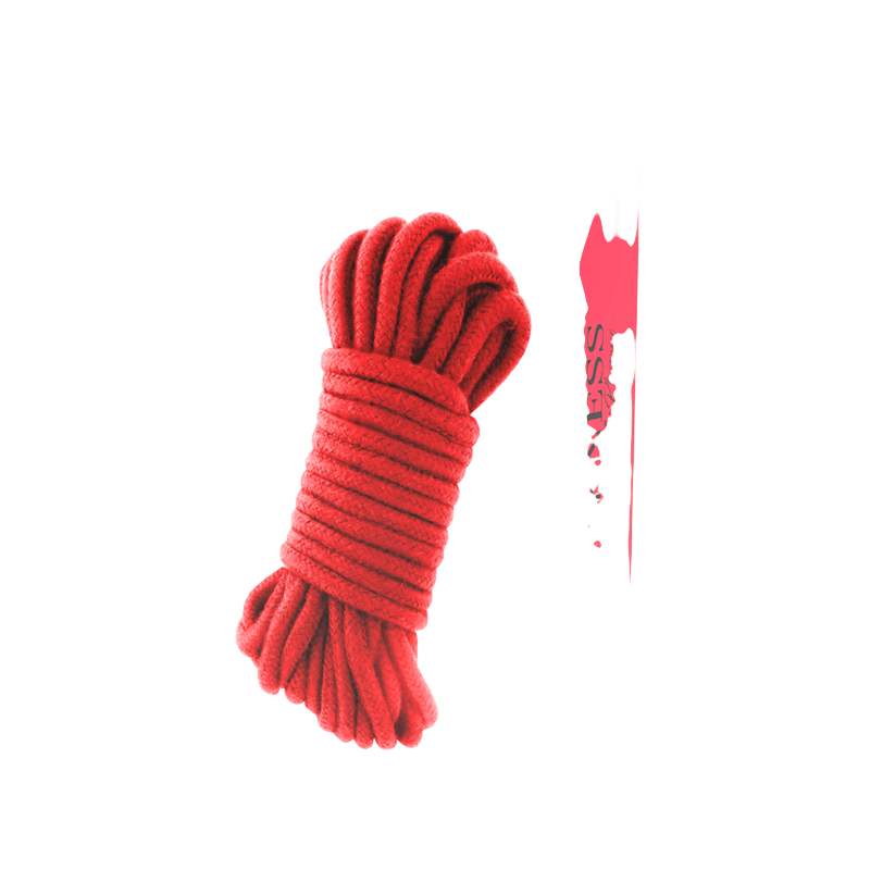 Corde de bondage coton rouge Darkness 20m - Vue principale - MANJOY