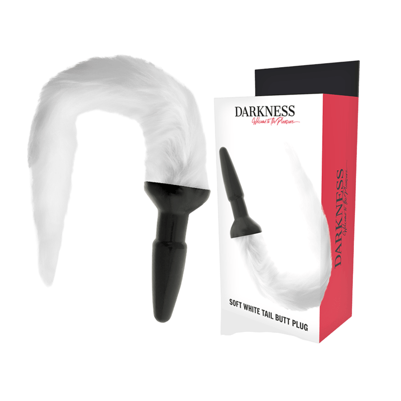 Plug anal XL silicone queue blanche Darkness - Mise en situation Dark Luxury 2 - MANJOY