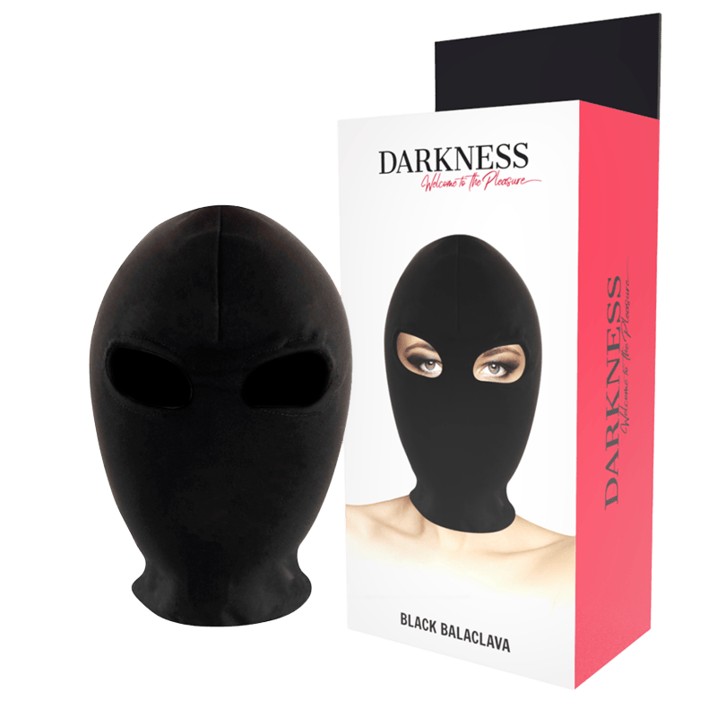 Masque soumission spandex noir Darkness fétiche - Mise en situation de performance 3 - MANJOY