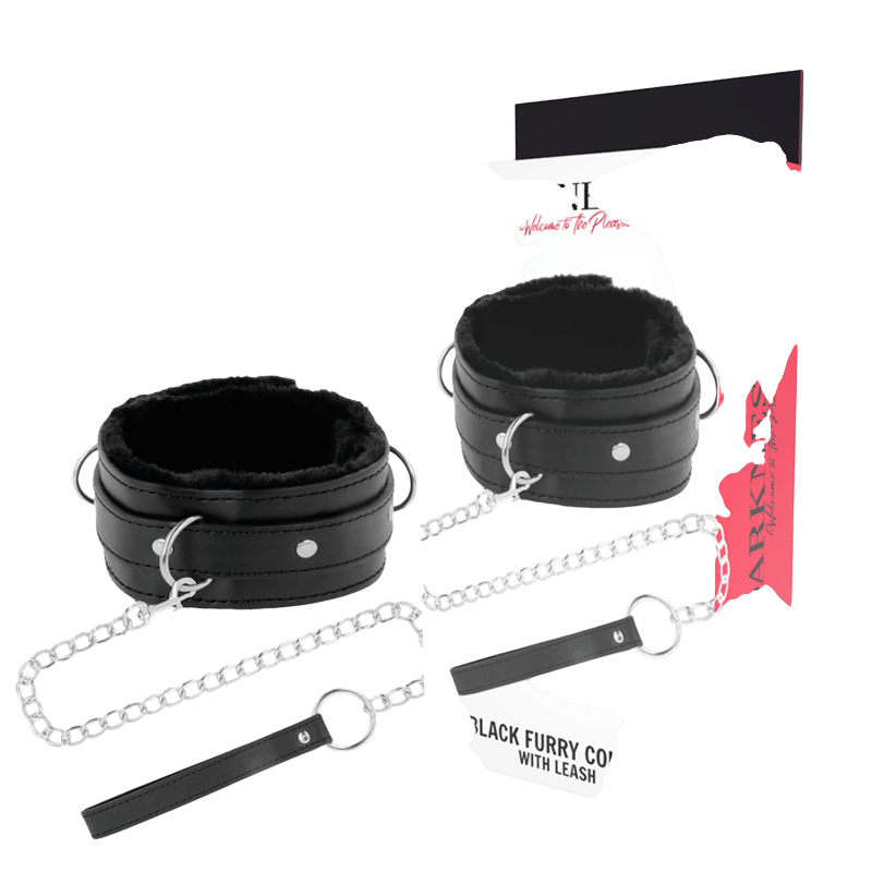 Collier de posture cuir noir et laisse acier Darkness - Mise en situation Dark Luxury 3 - MANJOY