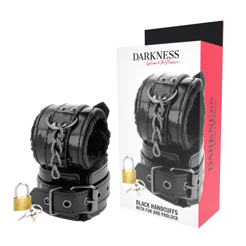 Accessoire poignets avec cadenas Darkness - Présentation 5 - MANJOY