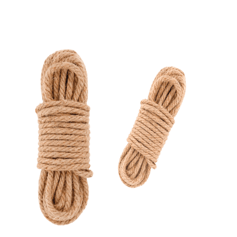 Corde japonaise bondage jute naturelle Darkness 10m - Détail de la texture et des finitions - MANJOY