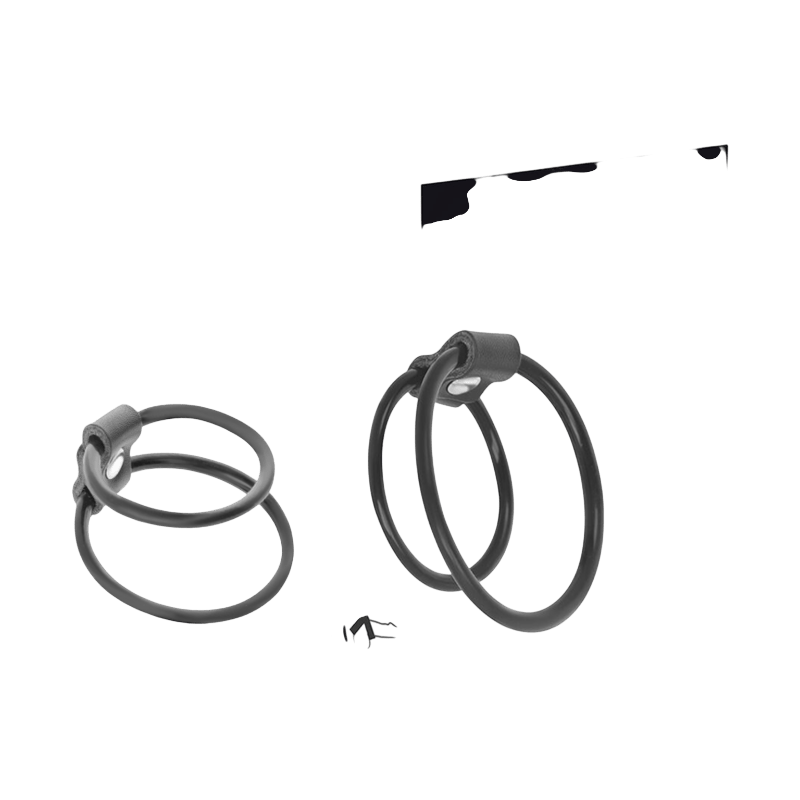 Anneaux péniens duo flexible noir Darkness - Présentation 1 - MANJOY