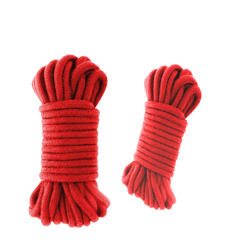 Corde de bondage coton rouge Darkness 20m - Packaging - MANJOY