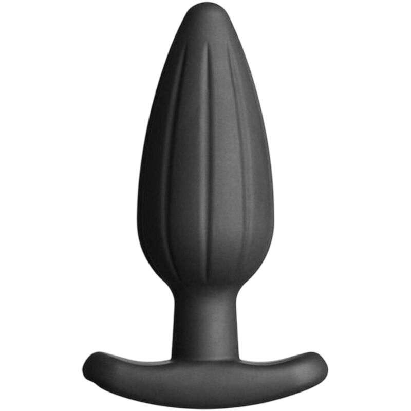 Plug anal conducteur XL silicone noir Electrastim Rocker - Vue principale - MANJOY