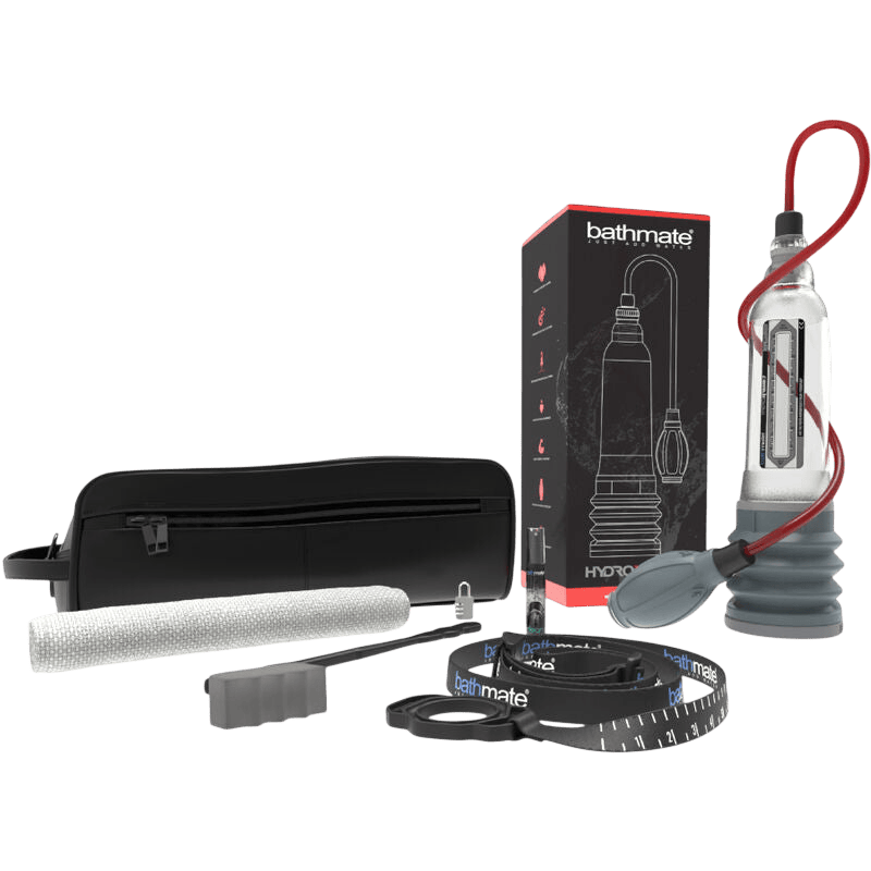 Hydropompe transparente Bathmate Hydroxtreme 6 performance - Packaging prestige et accessoires - MANJOY