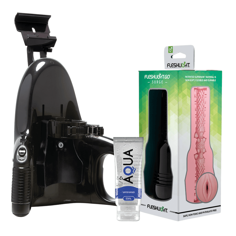 masturbateur-compact-voyage-fleshlight-go-pink-lady-surge-launch-systeme-automatique-launch - Zoom sur les contrôles - MANJOY