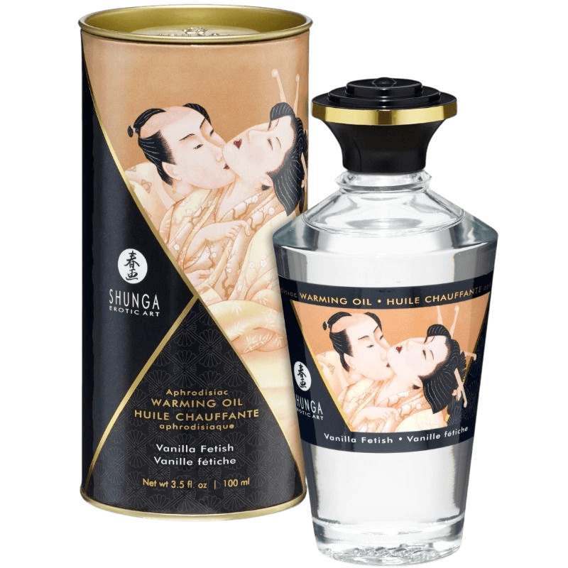 Huile massage chauffante vanille Shunga luxe - Vue principale - MANJOY