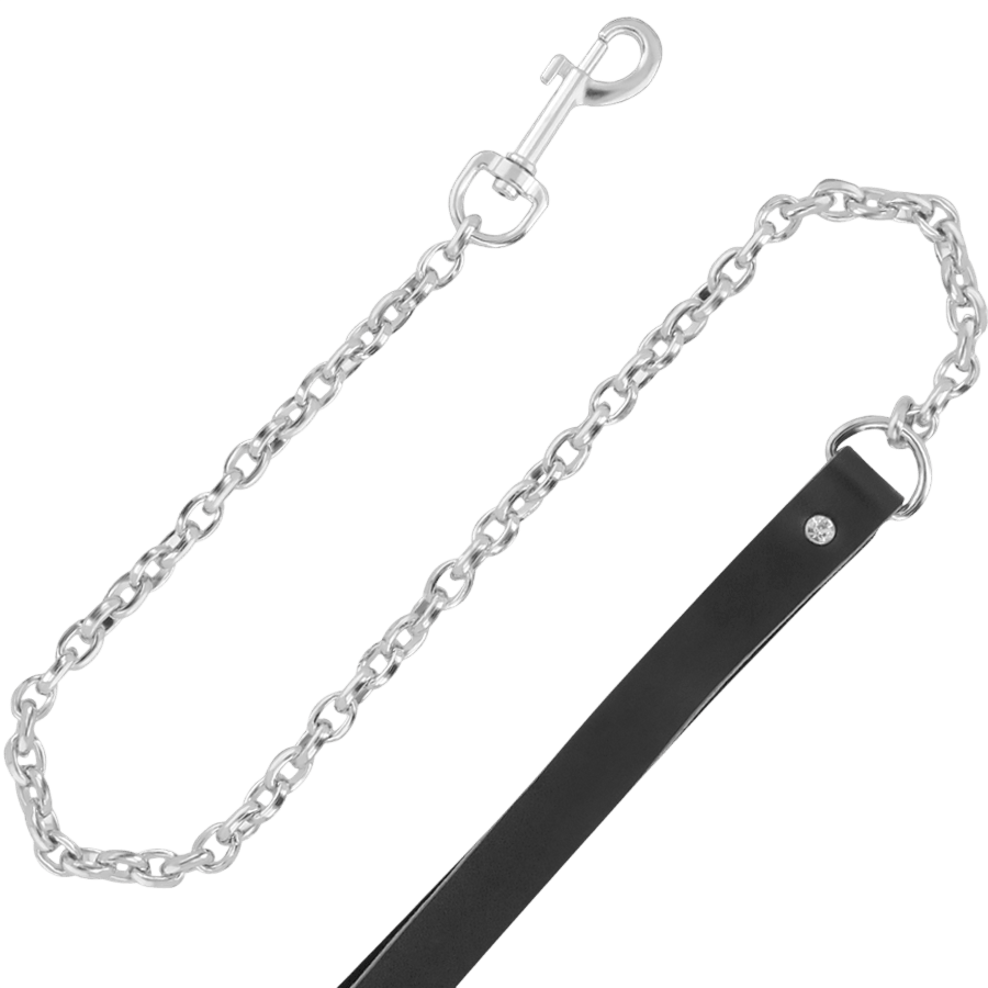 Collier de posture cuir véritable noir Darkness luxe - Mise en situation Dark Luxury 2 - MANJOY