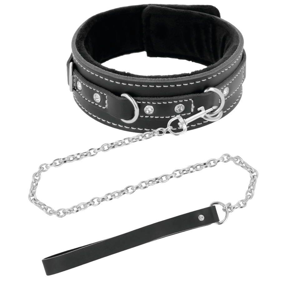 Collier de posture cuir véritable noir Darkness luxe - Mise en situation Dark Luxury 4 - MANJOY