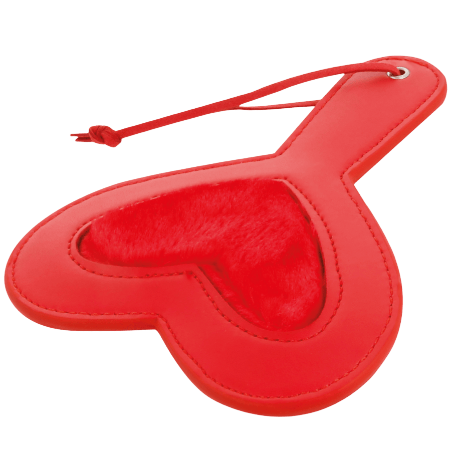 Pala de bondage cœur rouge Darkness fétiche - Présentation du packaging prestige - MANJOY