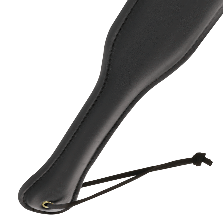 Pala fétiche cuir noir original Darkness impact - Détail de l'ingénierie et des matières - MANJOY