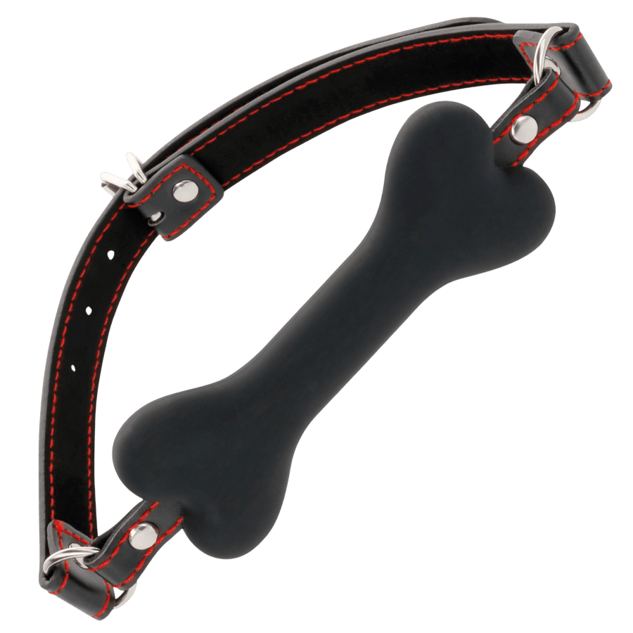 Bâillon os silicone noir Darkness jeux de pouvoir - Mise en situation premium 3 - MANJOY