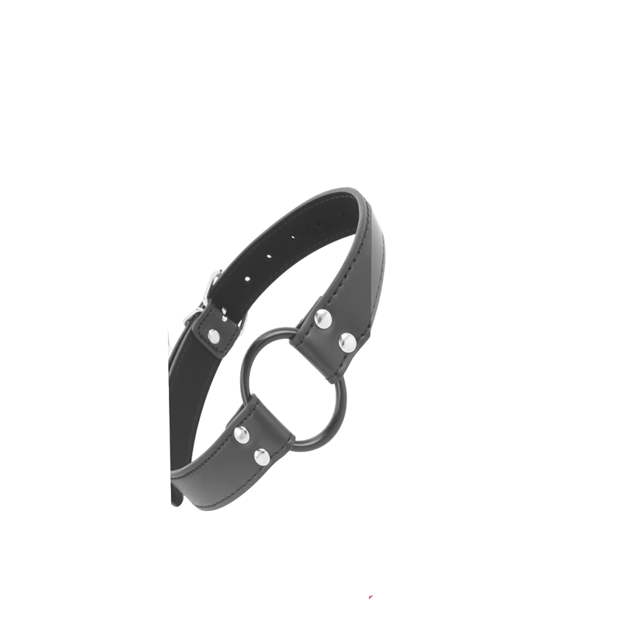 Bâillon anneau silicone noir Darkness fétiche - Mise en situation Dark Luxury 1 - MANJOY