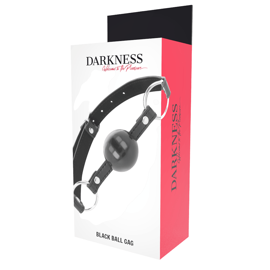 Bâillon boule silicone noir Darkness jeux de pouvoir - Vue principale - MANJOY