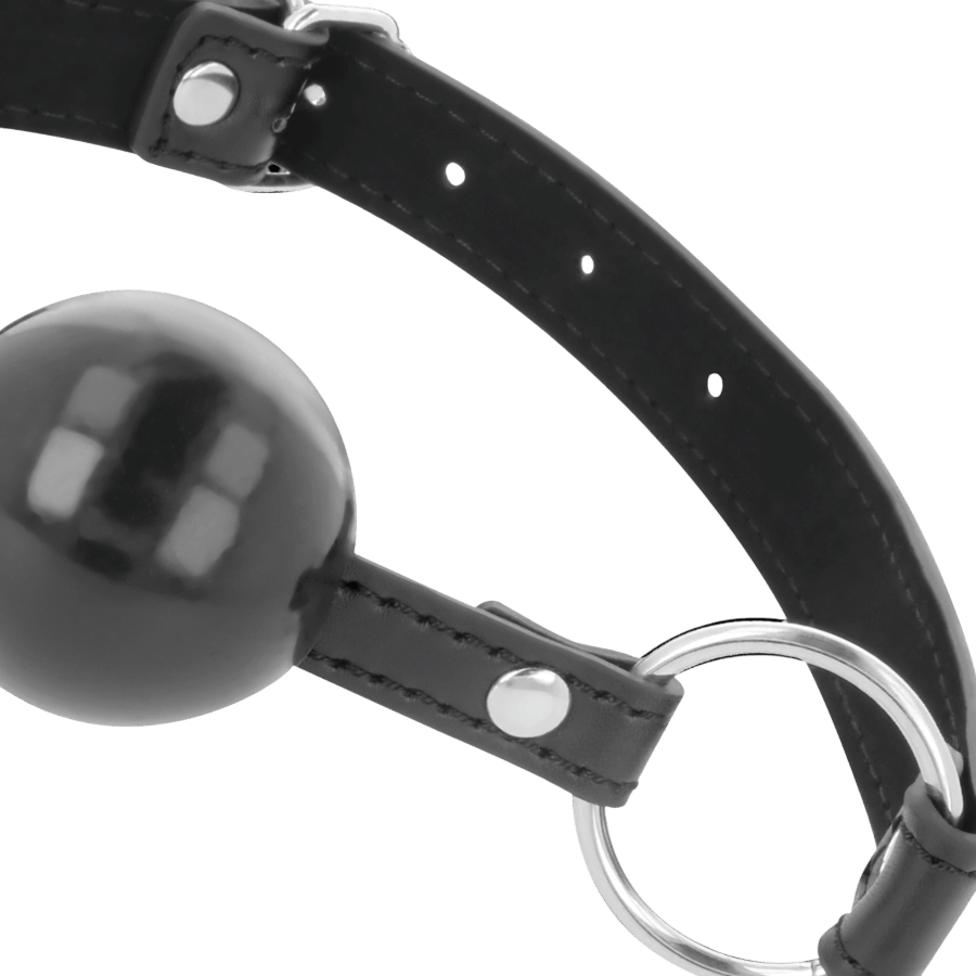 Bâillon boule silicone noir Darkness jeux de pouvoir - Présentation du coffret luxe - MANJOY