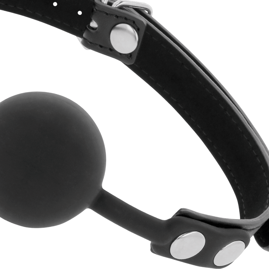 Bâillon silicone noir Darkness - Vue principale - MANJOY