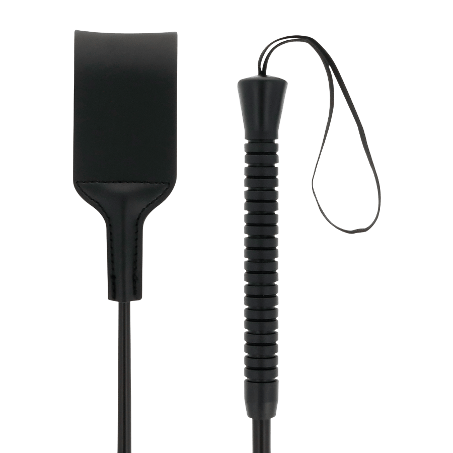 Fouet de bondage large noir 53cm Darkness impact - Mise en situation Dark Luxury 1 - MANJOY