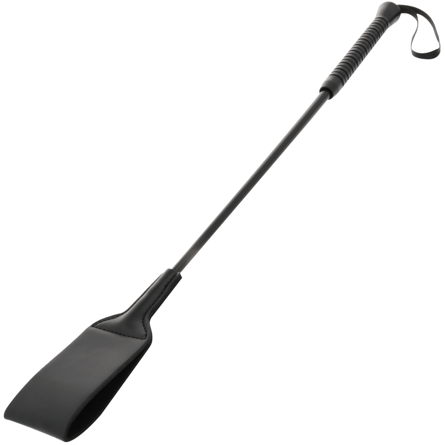 Fouet de bondage large noir 53cm Darkness impact - Détail de l'ingénierie et des textures - MANJOY