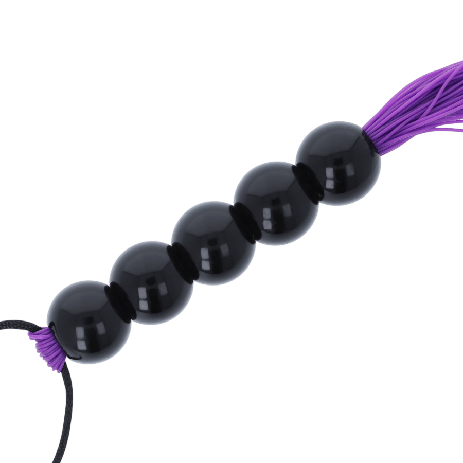 Fouet de bondage lilas Darkness luxe fétiche - Présentation 2 - MANJOY