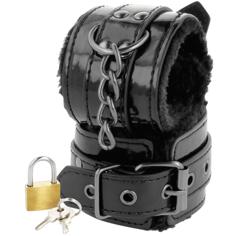 Accessoire poignets avec cadenas Darkness - Présentation 6 - MANJOY