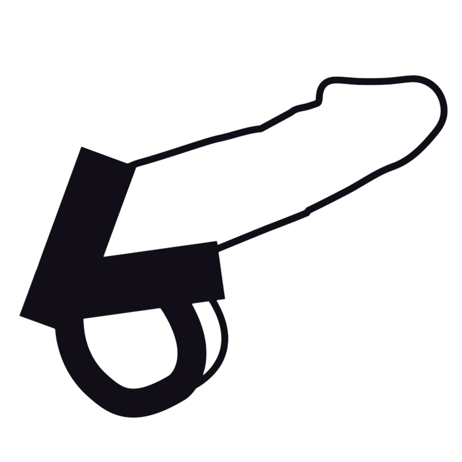 Double anneau cuir noir Darkness performance - Mise en situation de performance 6 - MANJOY