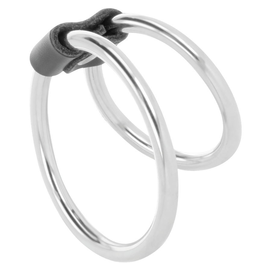 Double anneau pénien métal noir Darkness performance - Présentation 1 - MANJOY