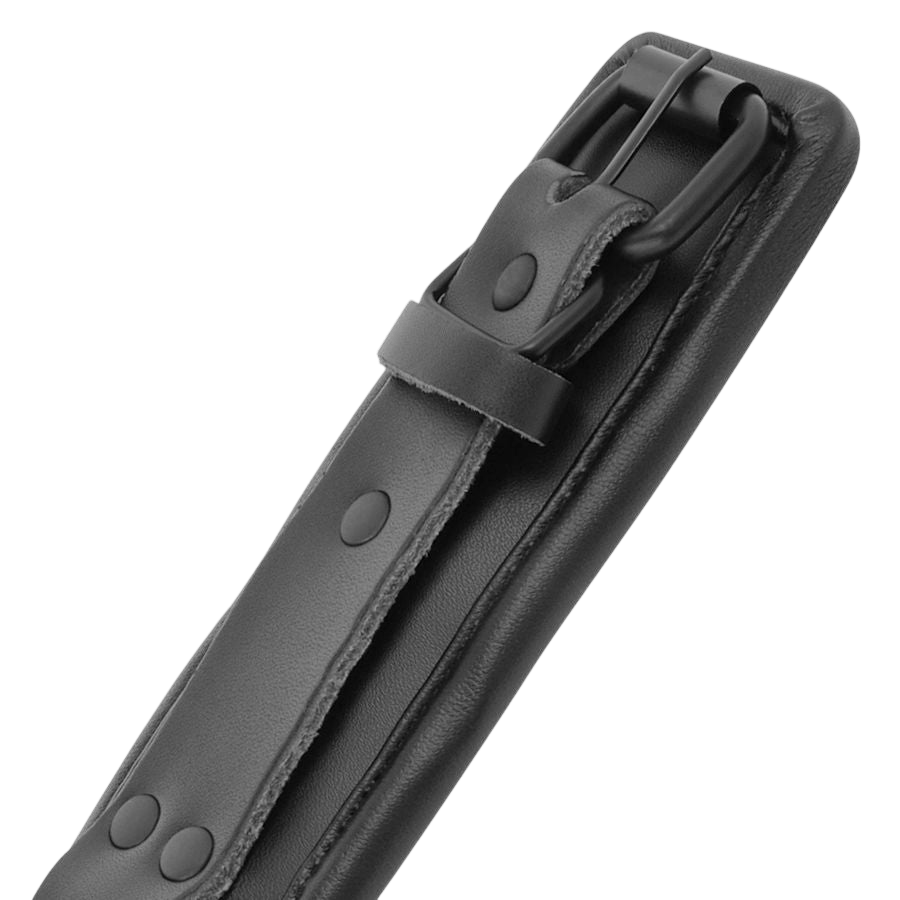 Ensemble bondage cuir noir 3 pièces Darkness - Présentation 2 - MANJOY