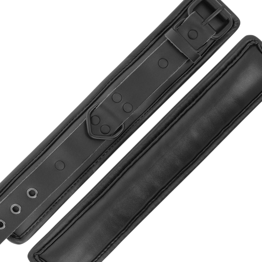 Ensemble bondage cuir noir 3 pièces Darkness - Présentation 11 - MANJOY