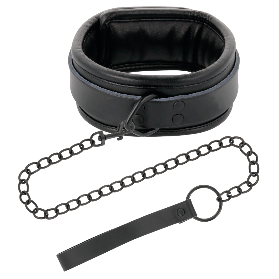 Ensemble bondage cuir noir 3 pièces Darkness - Présentation 4 - MANJOY