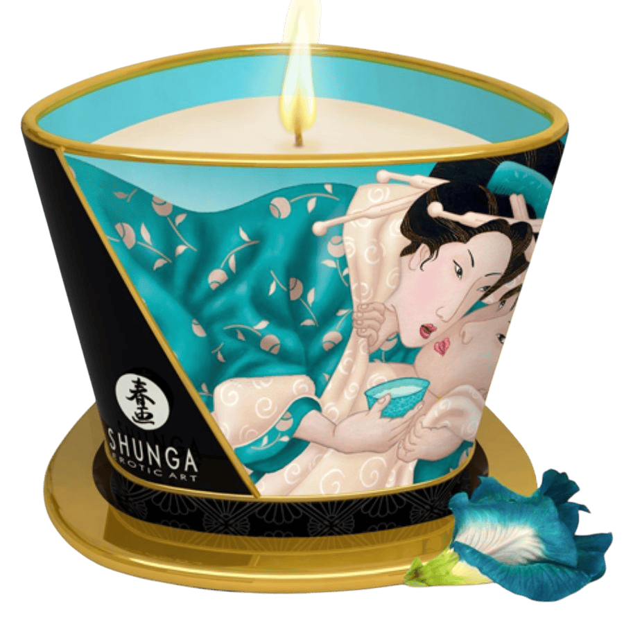 Bougie de massage érotique vanille Shunga luxe - Vue principale - MANJOY