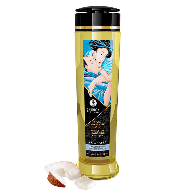 Huile massage érotique coco Shunga 240ml - Vue principale - MANJOY