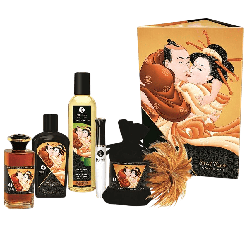 Coffret cadeaux érotiques luxe Shunga Sweet Kisses - Vue principale - MANJOY