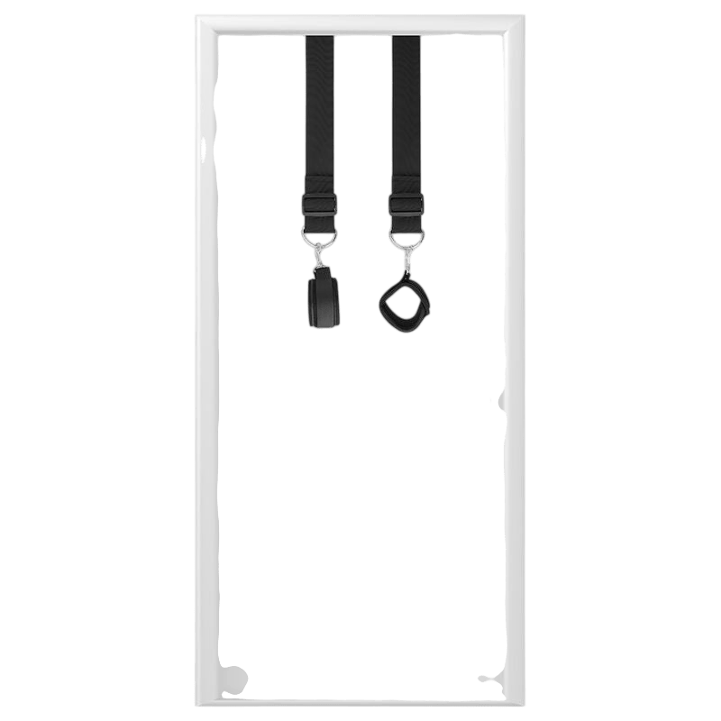 Menottes de porte bondage noir Darkness BDSM - Vue principale - MANJOY