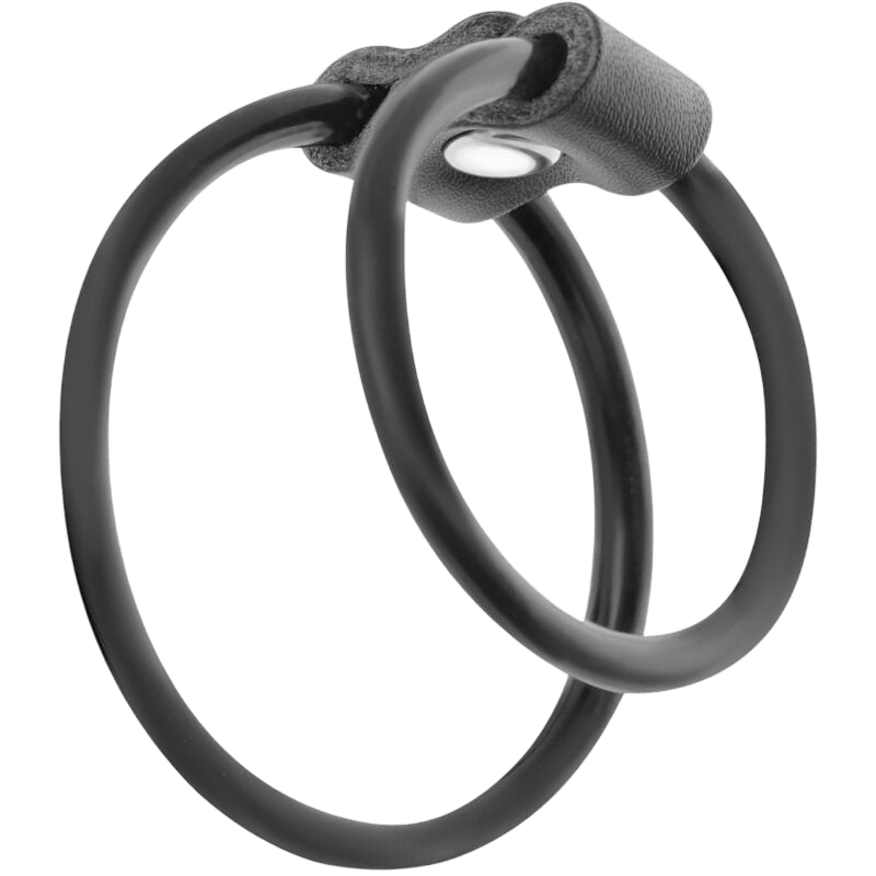 Anneaux péniens duo flexible noir Darkness - Présentation 3 - MANJOY