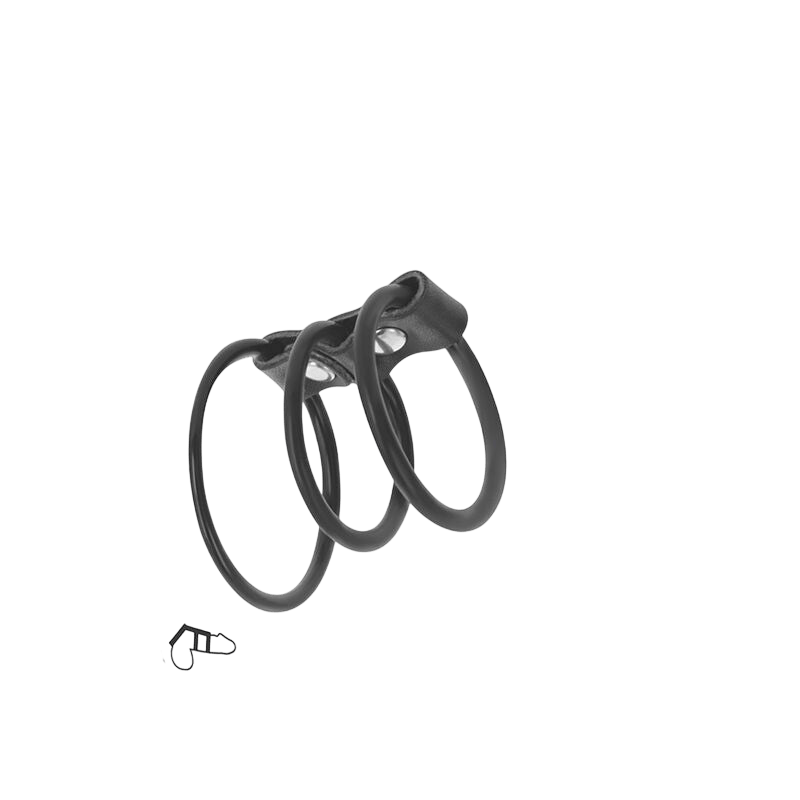 Anneaux péniens flexibles noirs Darkness pack 3 - Détail de l'ingénierie et des matières - MANJOY