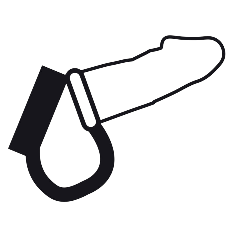 Double anneau pénien et testiculaire cuir noir Darkness - Présentation du coffret luxe - MANJOY