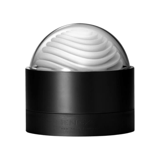 Masturbateur design réversible Tenga Geo Aqua - Mise en situation Dark Luxury 5 - MANJOY