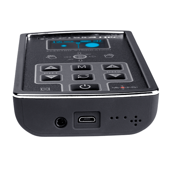 Stimulateur électrostimulation Electrastim AXIS noir luxe - Mise en situation Dark Luxury 1 - MANJOY