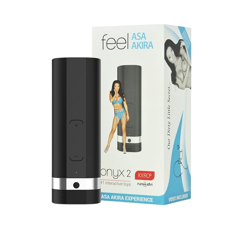 Masturbateur interactif Kiiroo Onyx Asa Akira noir - Détail de l'ingénierie et des textures - MANJOY