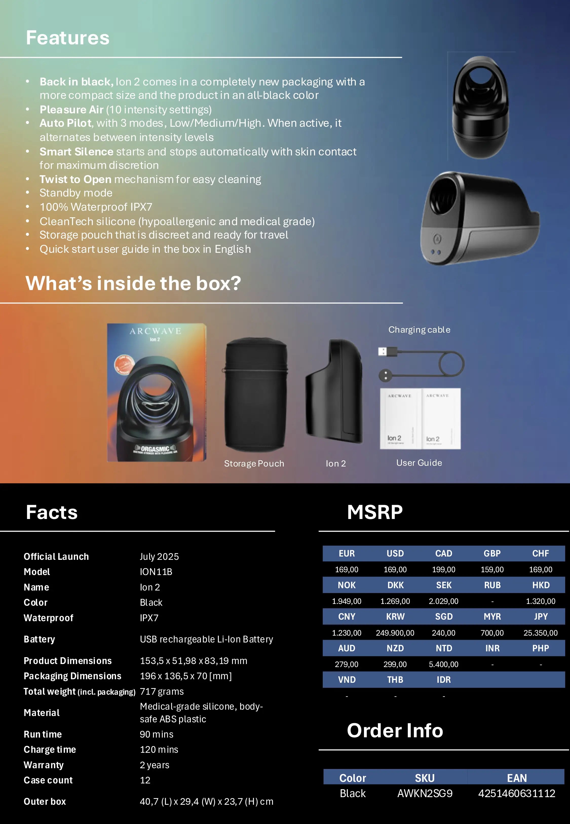 Arcwave Ion 2 : Masturbateur Technologie Pleasure Air™ | TheManjoy