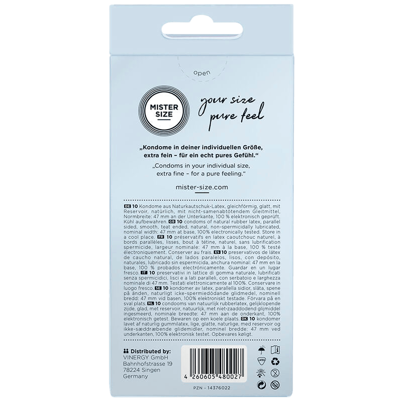MISTER SIZE Mister Size | 47mm | Le Préservatif Sur-Mesure 10 pcs Bien-etre masculin premium TheManjoy