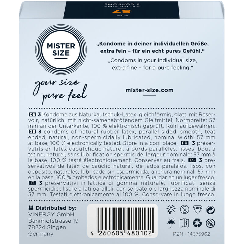 MISTER SIZE Mister Size 57 | Le Préservatif Sur-Mesure | L'Essence de la Liberté Bien-etre masculin premium TheManjoy