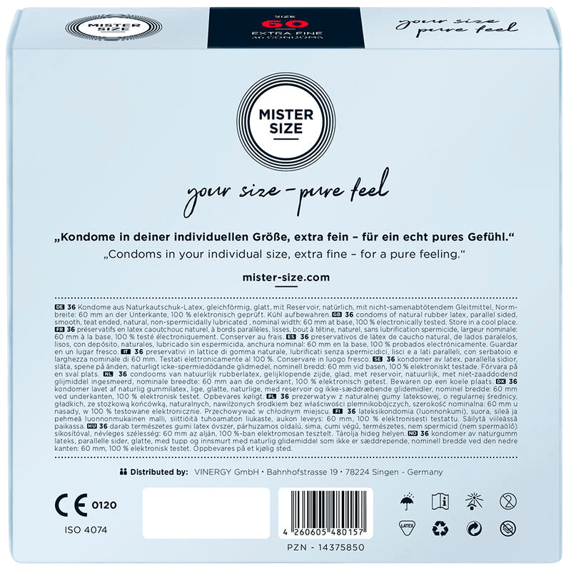 MISTER SIZE Mister Size | 60mm | L'Arsenal de Performance 36 pcs Bien-etre masculin premium TheManjoy