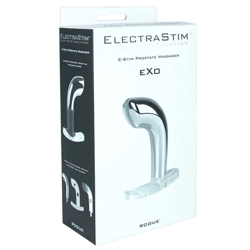 Masseur prostate métal chrome Electrastim EXO Rogue - Vue principale - MANJOY