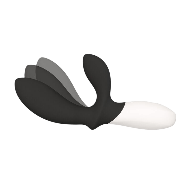 Masseur de prostate noir Lelo Loki Wave 2 - Détail de l'ingénierie et des textures - MANJOY