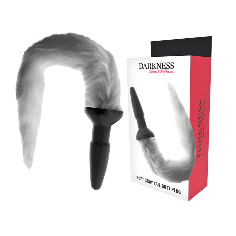 Plug anal XL silicone queue grise Darkness - Vue principale - MANJOY