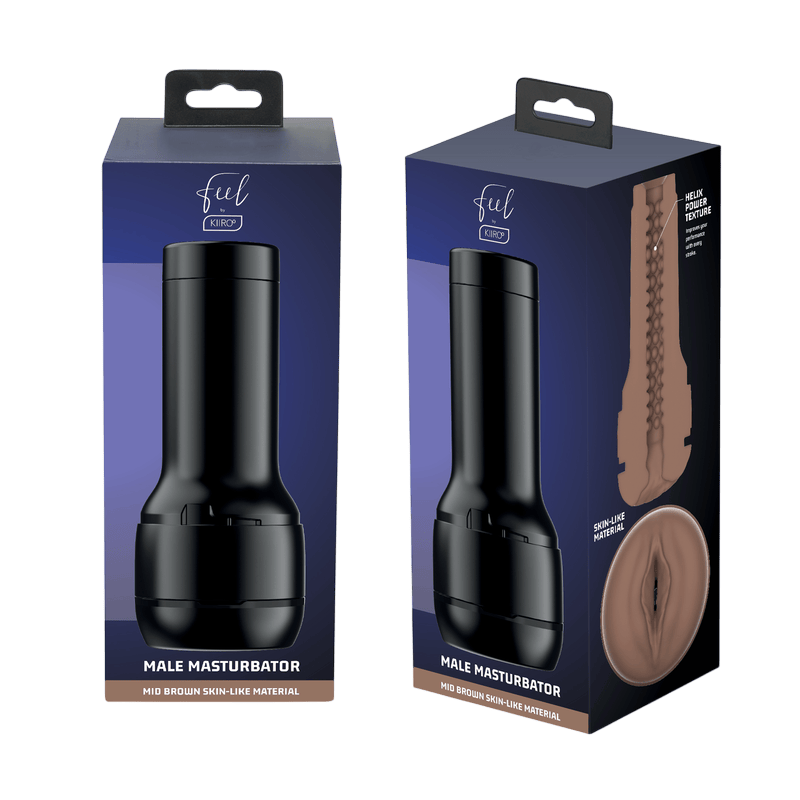 Masturbateur texturé brun Kiiroo Feel Stroker - Écosystème interactif Kiiroo 1 - MANJOY