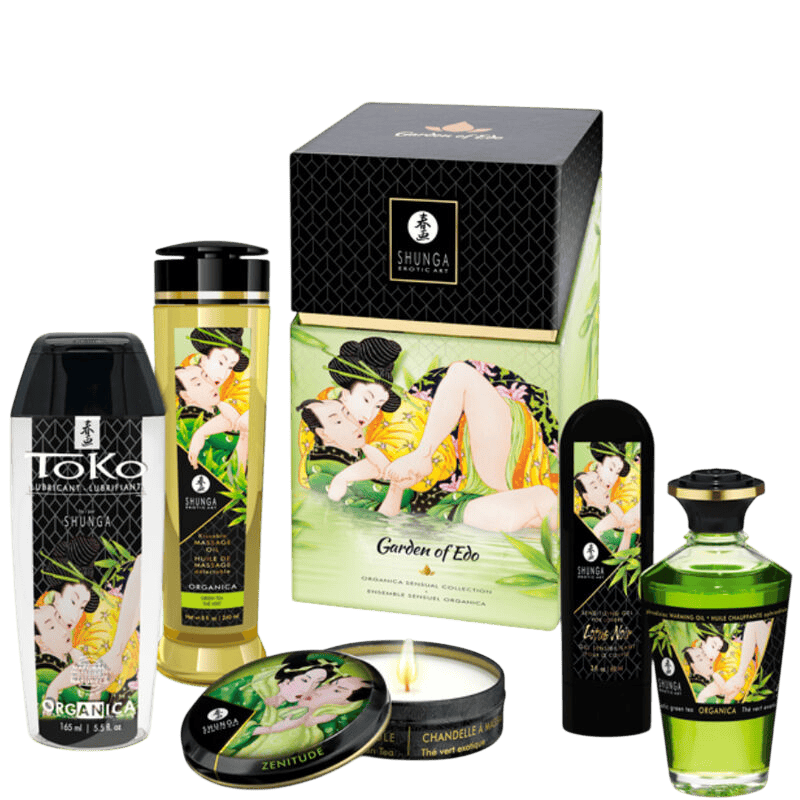 Coffret cadeau érotique bio Shunga Edo Garden - Vue principale - MANJOY